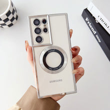 Load image into Gallery viewer, Samsung Galaxy Electorplated Camera All-inclusive Phone Case With MagSafe Magnetic Coil
