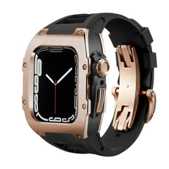 Luxury Metal Case Strap For Apple Watch Series 44/45 mm - Mycasety Mycasety