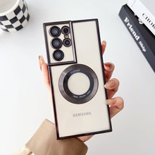 Load image into Gallery viewer, Samsung Galaxy Electorplated Camera All-inclusive Phone Case With MagSafe Magnetic Coil
