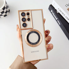 Load image into Gallery viewer, Samsung Galaxy Electorplated Camera All-inclusive Phone Case With MagSafe Magnetic Coil
