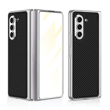 Load image into Gallery viewer, Electroplated Leather Cover with Film for Samsung Galaxy Z Fold5 / Fold4 / Fold3 / Fold2
