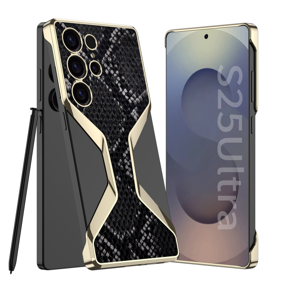 Python Pattern Leather Shockproof Phone Case For Galaxy