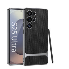 Electroplated Leather Shockproof Phone Case For Galaxy