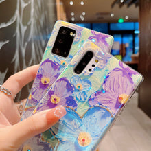 Load image into Gallery viewer, Purple Oil Painting Flower Samsung Phone Case
