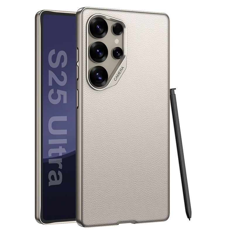 Electroplated Leather Shockproof Phone Case For Galaxy
