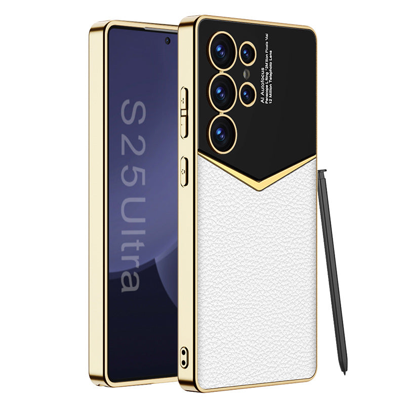 Electroplated Leather Phone Case For Galaxy