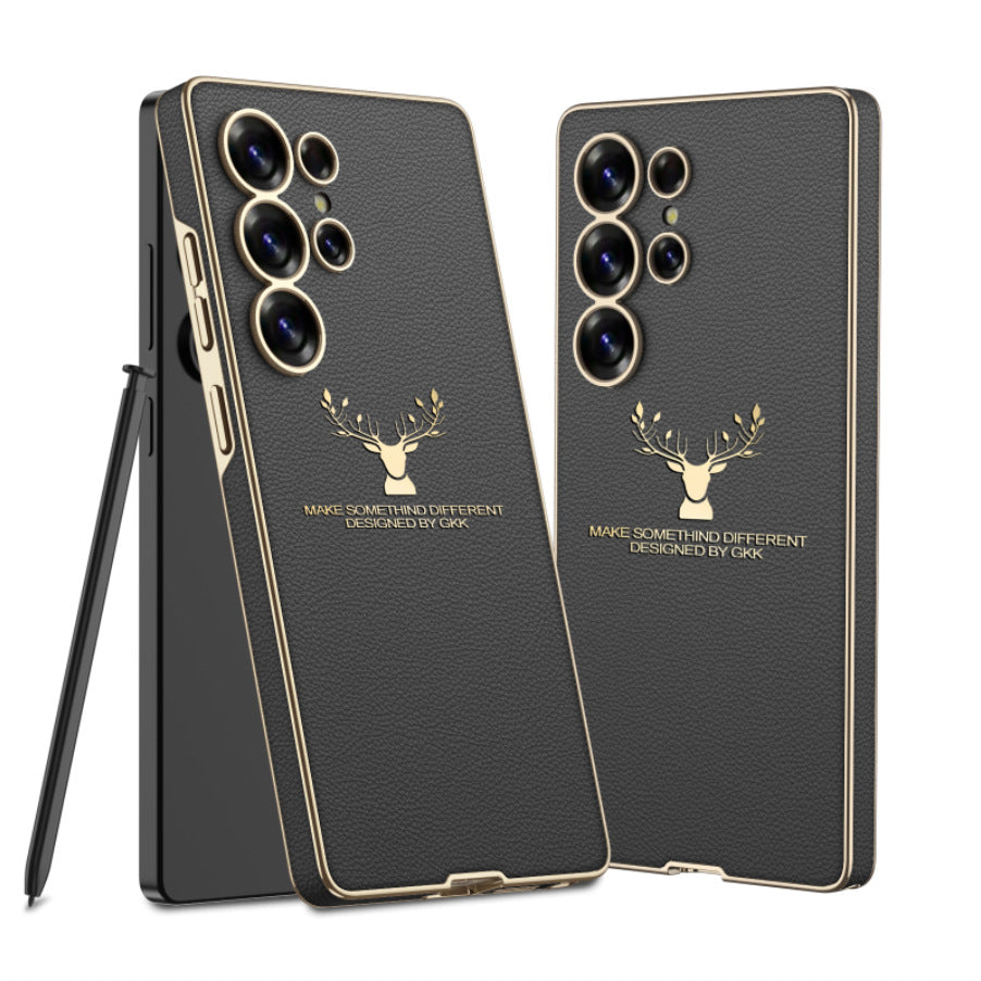 Deer Pattern Leather Shockproof Phone Cover For Galaxy