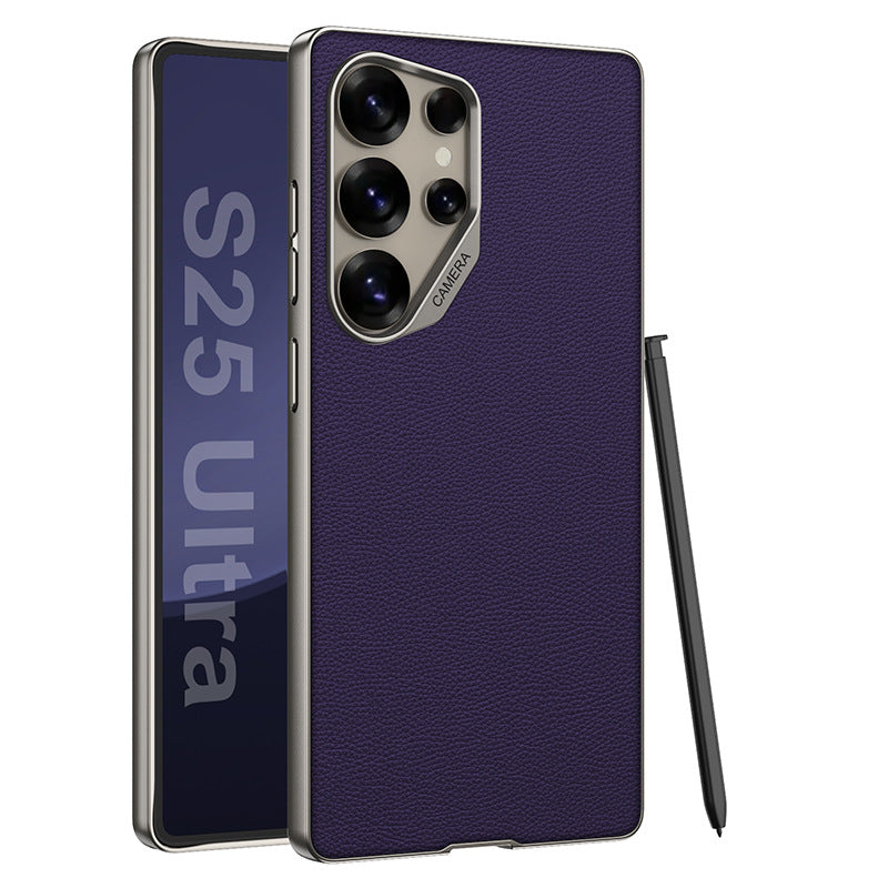 Electroplated Leather Shockproof Phone Case For Galaxy