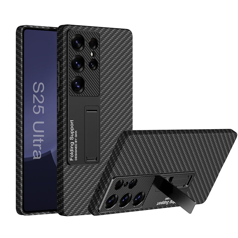 Leather Shockproof Phone Case With Invisible Bracket For Galaxy