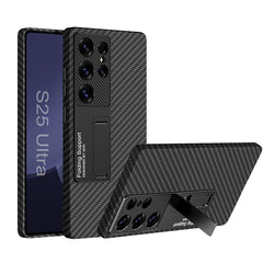 Leather Shockproof Phone Case With Invisible Bracket For Galaxy