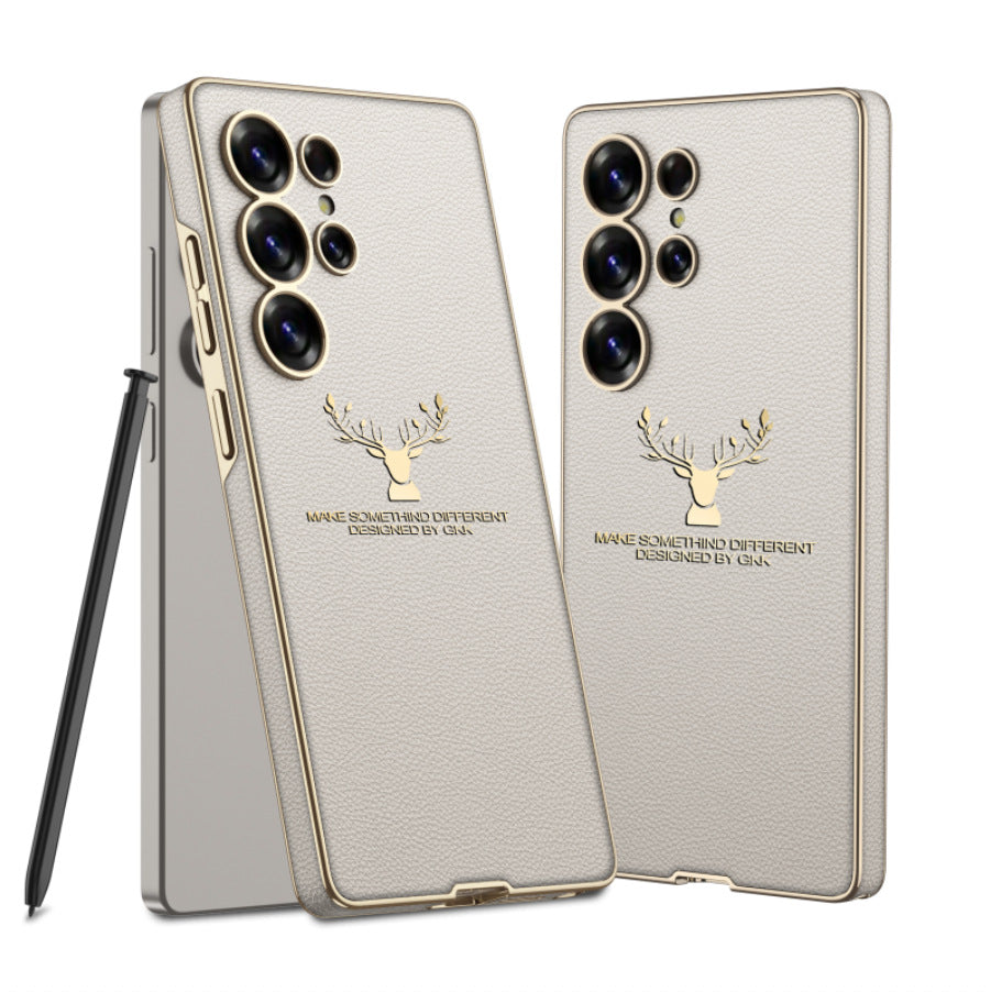 Deer Pattern Leather Shockproof Phone Cover For Galaxy