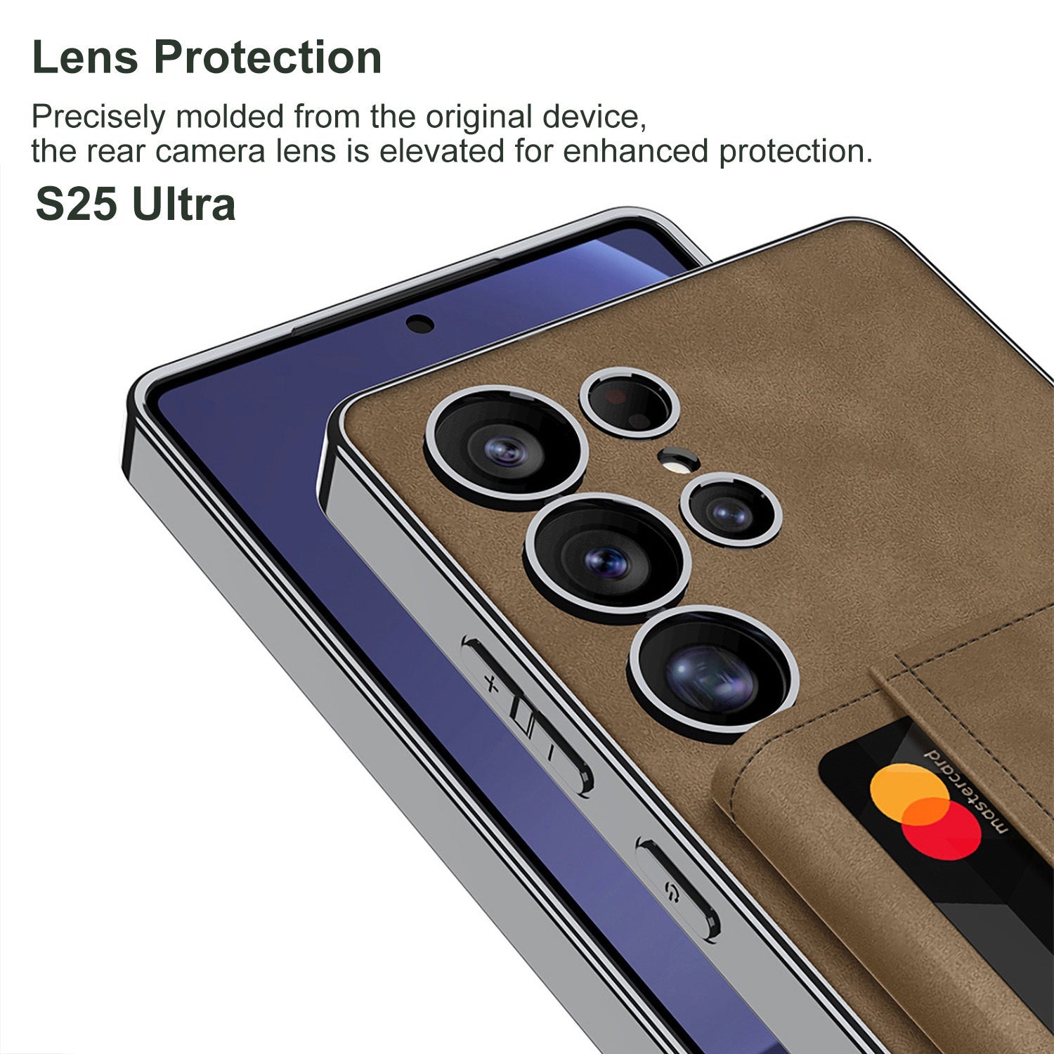 Leather Shockproof Phone Case With Magnetic Card Holder For Galaxy