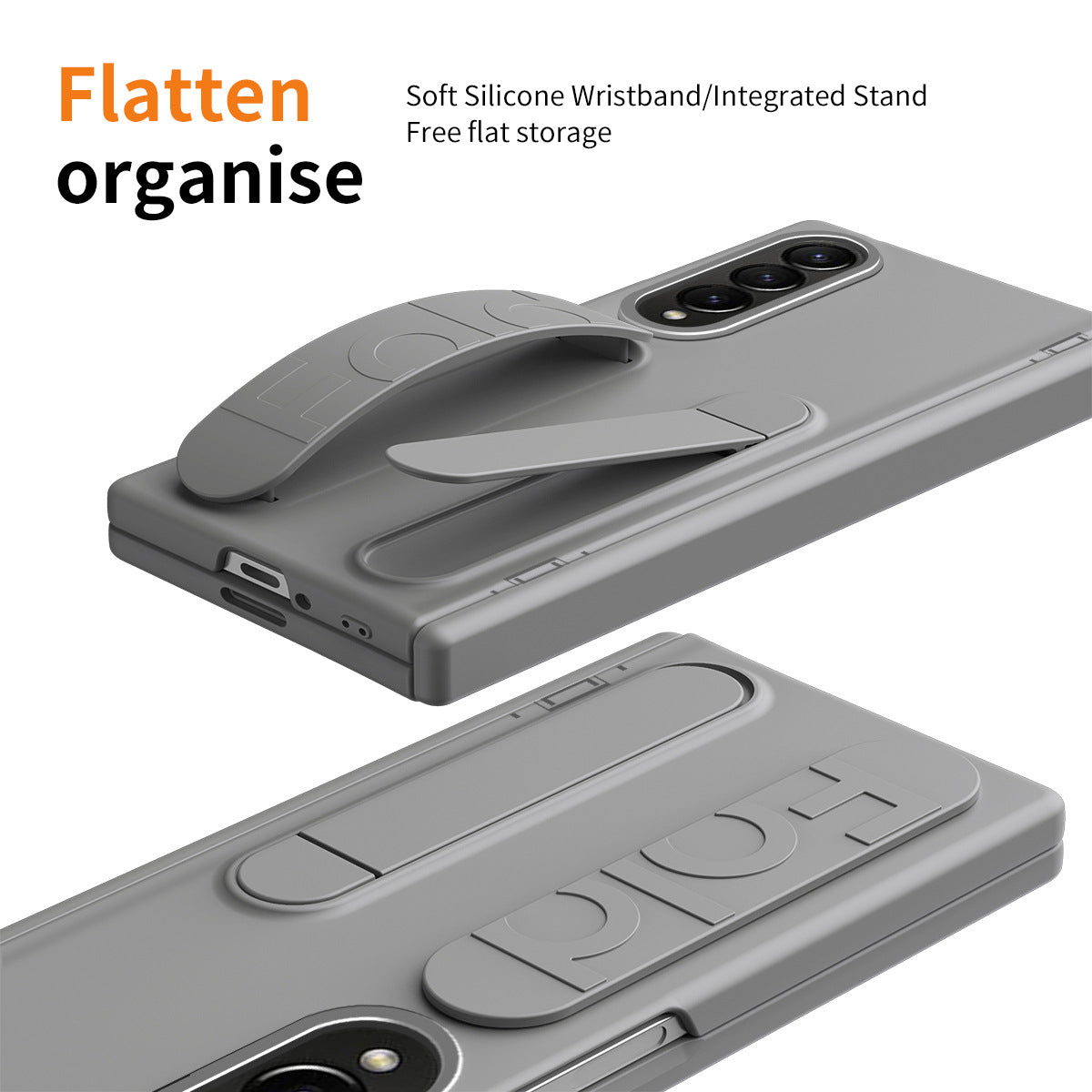 Wristband Holder Higne Shockproof Phone Case With Screen Protector For Galaxy Z Fold 6/5/4/3