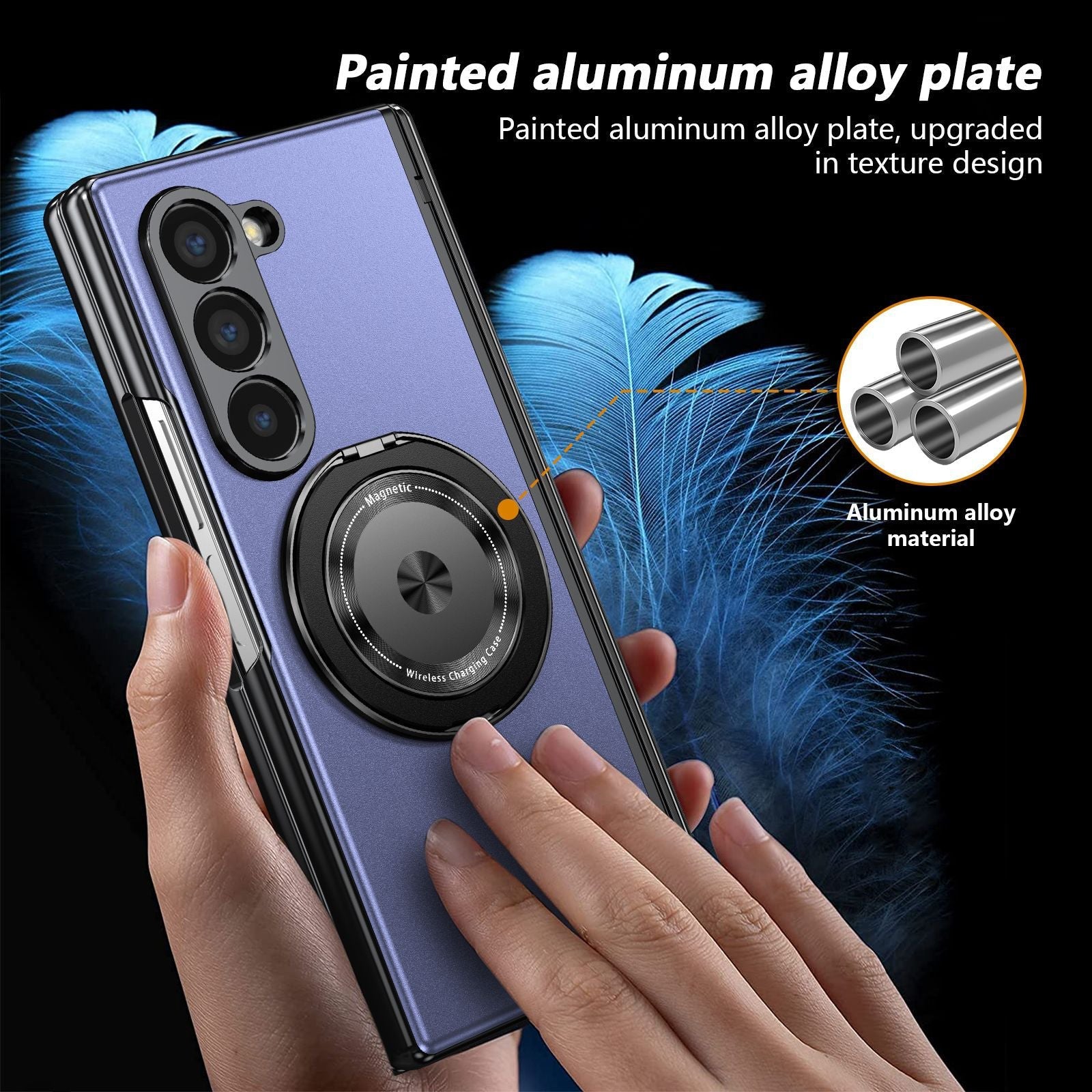 360° Magnetic Bracket Shockproof Phone Case With Screen Protector For Galaxy Z Fold 6/5/4