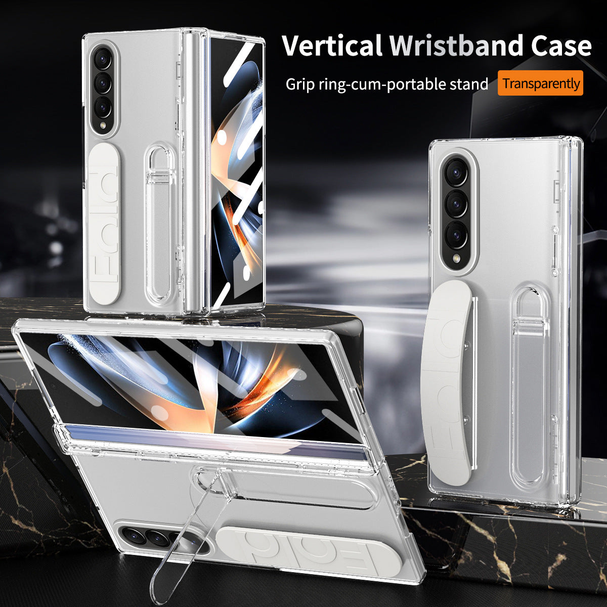 Wristband Holder Higne Shockproof Phone Case With Screen Protector For Galaxy Z Fold 6/5/4/3