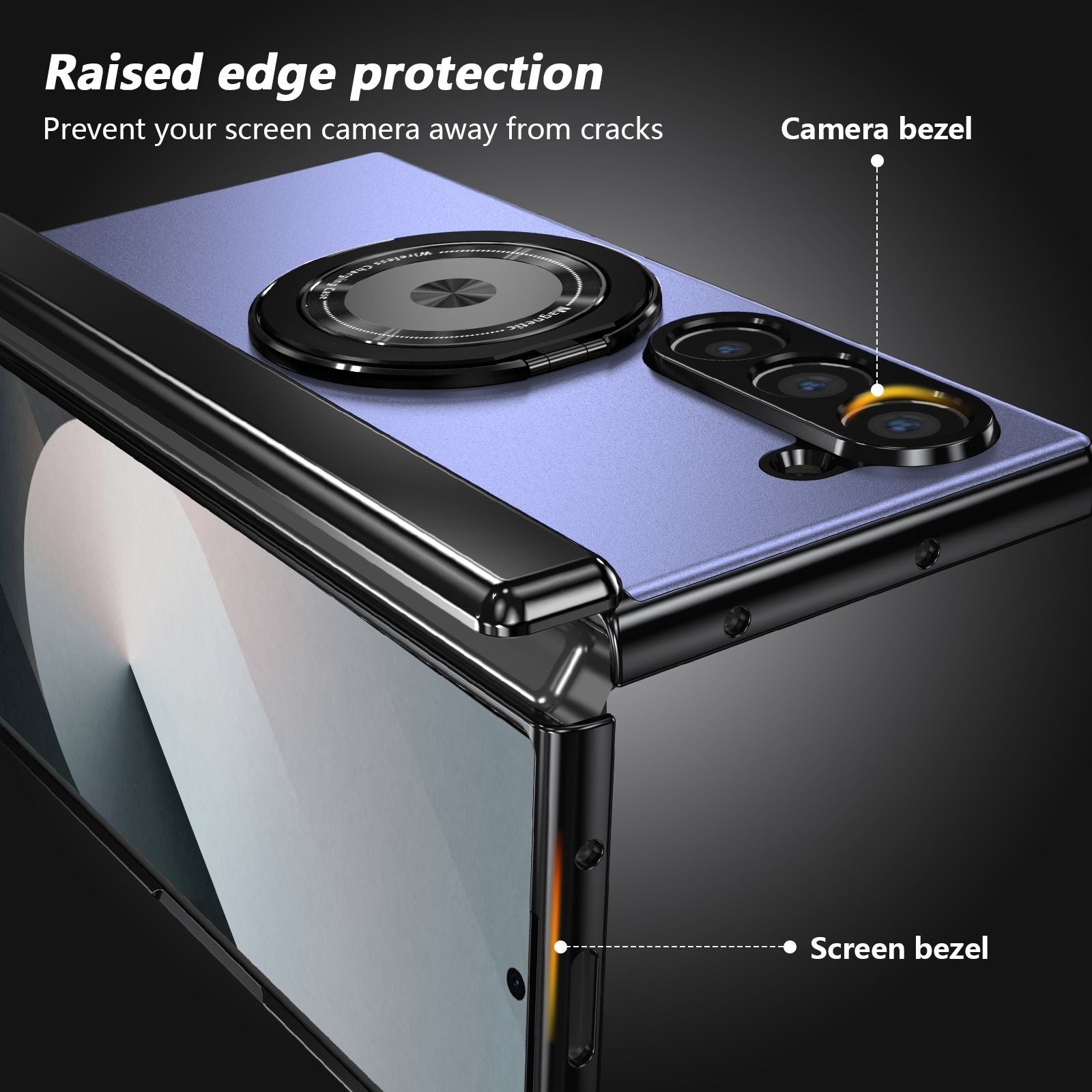 360° Magnetic Bracket Shockproof Phone Case With Screen Protector For Galaxy Z Fold 6/5/4