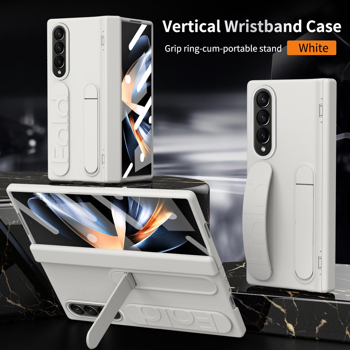 Wristband Holder Higne Shockproof Phone Case With Screen Protector For Galaxy Z Fold 6/5/4/3