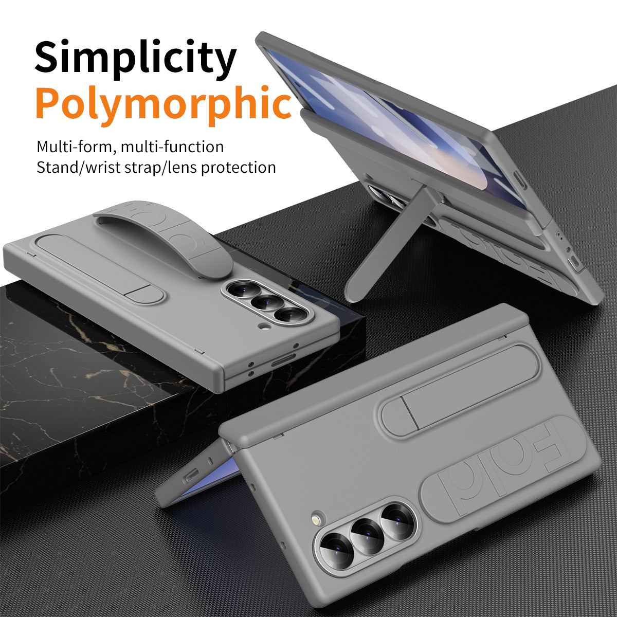 Higne Pen Box Shockproof Phone Case With Screen Protector & Wristband Holder For Galaxy Z Fold 6/5/4/3