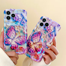 Load image into Gallery viewer, Colorful Butterfly Flower iPhone Case
