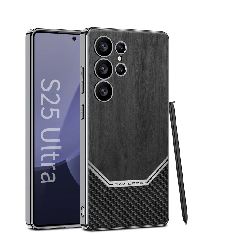 Electroplated Leather Shockproof Phone Case For Galaxy