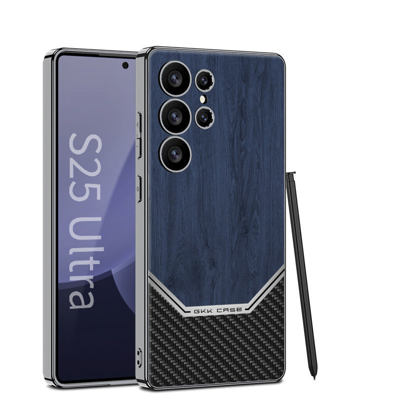 Electroplated Leather Shockproof Phone Case For Galaxy