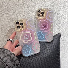 Load and play video in Gallery viewer, Ins Hot Smiling Face Flower Holder iPhone Case
