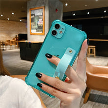 Load image into Gallery viewer, 2022 Wrist Strap Clear Phone Case For iPhone 14 13 12 11 Pro Max pphonecover
