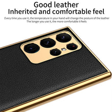 Load image into Gallery viewer, 2022 Luxury Leather Camera All-inclusive Electroplating Process Cover For Sumsang Galaxy S22 S21 Ultra Plus pphonecover
