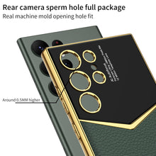 Load image into Gallery viewer, Electroplated Leather Phone Case For Samsung Galaxy S23 Series
