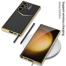 Load image into Gallery viewer, Electroplated Leather Phone Case For Samsung Galaxy S23 Series
