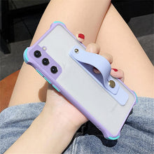 Load image into Gallery viewer, Lovely Matte Stand Holder Clear Phone Case For Samsung S21 S20 FE A52 A72 Note 20 Cover pphonecover
