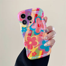 Load image into Gallery viewer, New Dopamine Graffiti Flower iPhone Case
