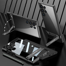 Load image into Gallery viewer, Transparent Plating Triumph Bracket Case For Samsung Galaxy S23 Ultra
