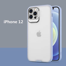 Load image into Gallery viewer, Luxury Metal Lens Protection Matte Bracket 2 in 1 Soft Border Case For iPhone pphonecover
