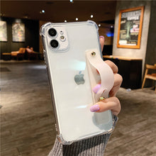 Load image into Gallery viewer, 2022 Wrist Strap Clear Phone Case For iPhone 14 13 12 11 Pro Max pphonecover
