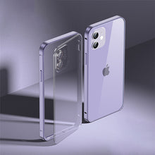 Load image into Gallery viewer, Luxury Aluminum Alloy Metal Frame Camera All-inclusive Protective Cover For iPhone 13 12 11 Pro Max Shockproof Transparent Matte Back Cover With Metal Buckle pphonecover
