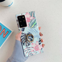 Load image into Gallery viewer, 2021 Laser Flower Pattern Ring Holder Protective Cover For Samsung S21 S20 S10 A72 A52 A42 A32 pphonecover
