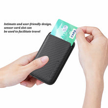 Load image into Gallery viewer, Fiber Pattern Magnetic Card Holder For iPhone Samsung pphonecover
