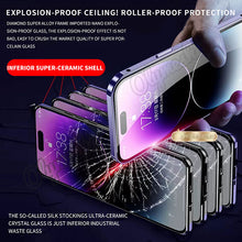 Load image into Gallery viewer, Magnetic Double-Sided Protection Aluminum Frame Anti-Peep Tempered Glass iPhone Case pphonecover
