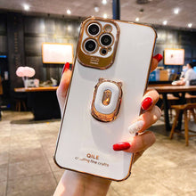 Load image into Gallery viewer, Luxury Electroplating Stand Ring Holder Phone Case With Finger Ring for iPhone 12 Pro MAX 11 Pro XS XR X SE 6 6s 7 8 Plus 12Mini pphonecover
