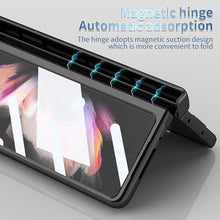 Load image into Gallery viewer, Luxury Magnetic Hinge Pen Holder Full Protection Case For Samsung Galaxy Z Fold3 Fold4 5G With Tempered Glass Film pphonecover
