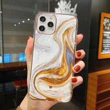 Load image into Gallery viewer, Glitter Gradient Marble Texture Phone Case For iPhone 11 12 11Pro Max XR XS Max X 7 8 Plus 11Pro 12 Shockproof Bumper Back Cover pphonecover
