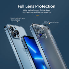 Load image into Gallery viewer, Luxury Aluminum Alloy Metal Frame Camera All-inclusive Protective Cover For iPhone 13 12 11 Pro Max Shockproof Transparent Matte Back Cover With Metal Buckle pphonecover
