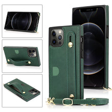 Load image into Gallery viewer, 2021 Luxury Brand Leather Stand Holder Square Case For iPhone 12 Pro Max Mini 11 XS XR 6 7 8 Plus SE 2020 Cover pphonecover
