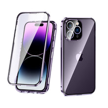 Load image into Gallery viewer, Magnetic Double-Sided Protection Aluminum Frame Anti-Peep Tempered Glass iPhone Case pphonecover
