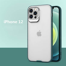 Load image into Gallery viewer, Luxury Metal Lens Protection Matte Bracket 2 in 1 Soft Border Case For iPhone pphonecover
