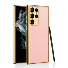 Load image into Gallery viewer, Electroplated Leather Case for Samsung Galaxy S23 S22 Ultra
