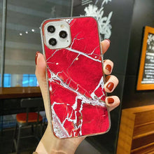 Load image into Gallery viewer, Glitter Gradient Marble Texture Phone Case For iPhone 11 12 11Pro Max XR XS Max X 7 8 Plus 11Pro 12 Shockproof Bumper Back Cover pphonecover
