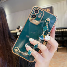 Load image into Gallery viewer, 2021 Luxury Electroplated Gold Plating Four Leaf Clover Bracelet Case For iPhone 12Pro MAX 11 XS XR 7 8 Plus pphonecover
