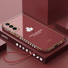 Load image into Gallery viewer, 2021 Maple Leaves Pattern Camera All-inclusive Electroplating Process Samsung Case For S21 Ultra S21 Plus S21 pphonecover
